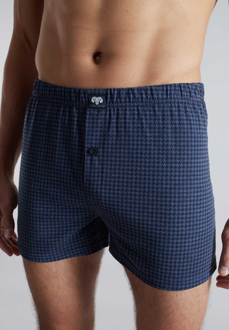 Herren Boxershort blau längsgestreift 2er Pack