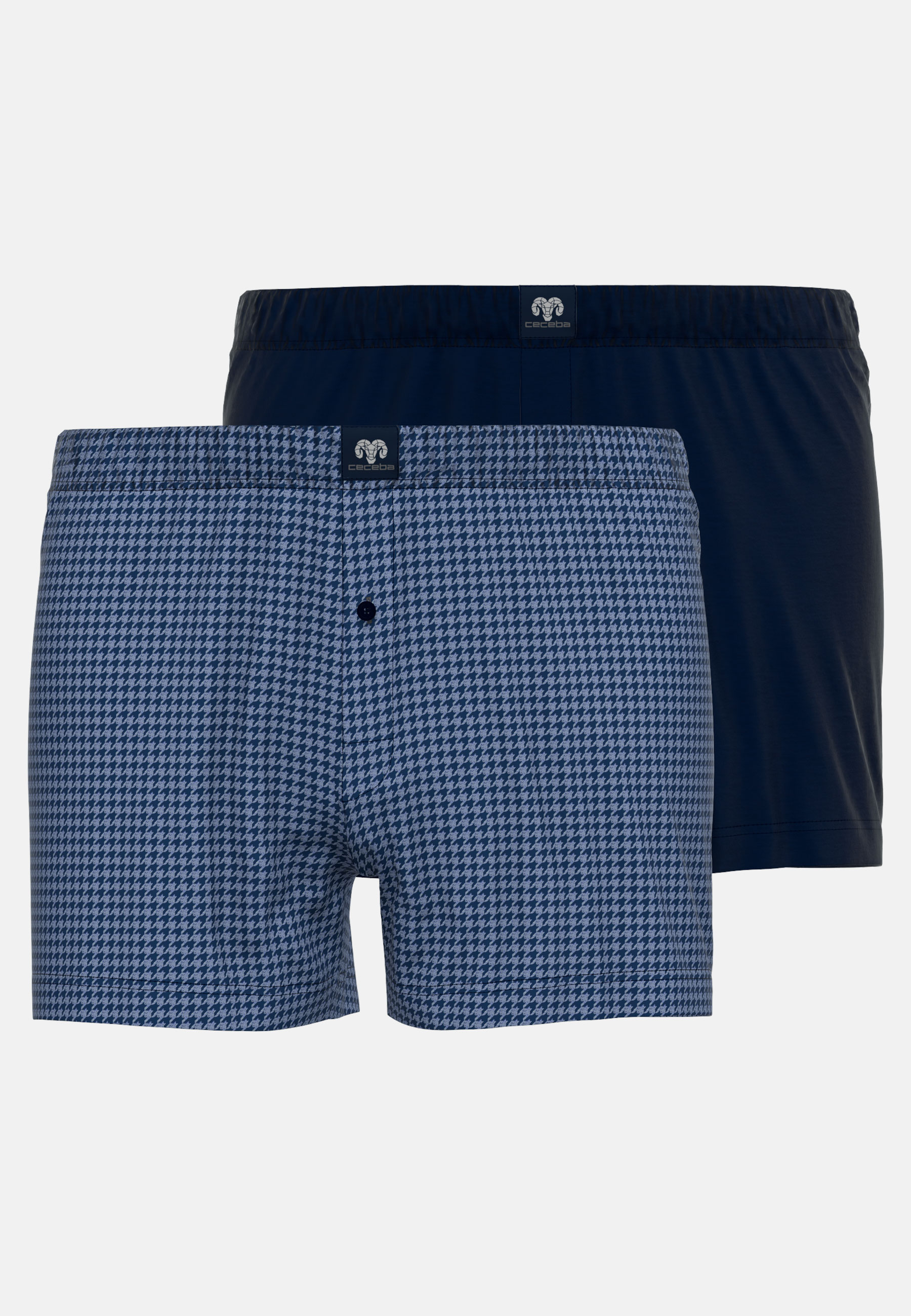 Herren Boxershort blau längsgestreift 2er Pack