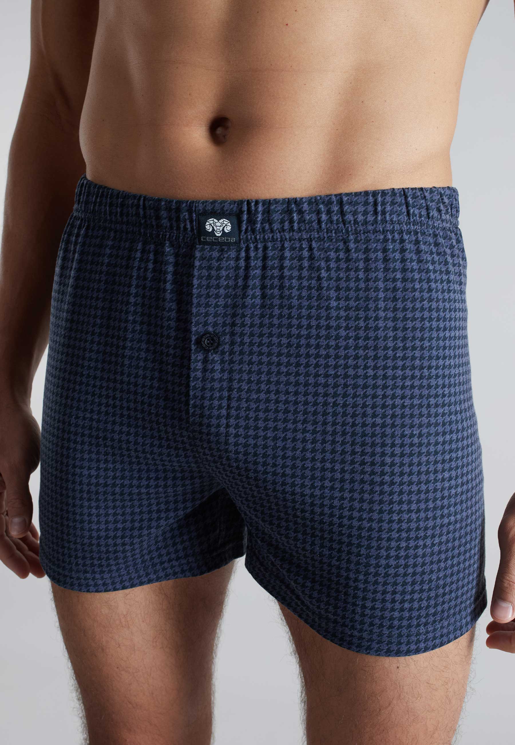 Herren Boxershort blau längsgestreift 2er Pack