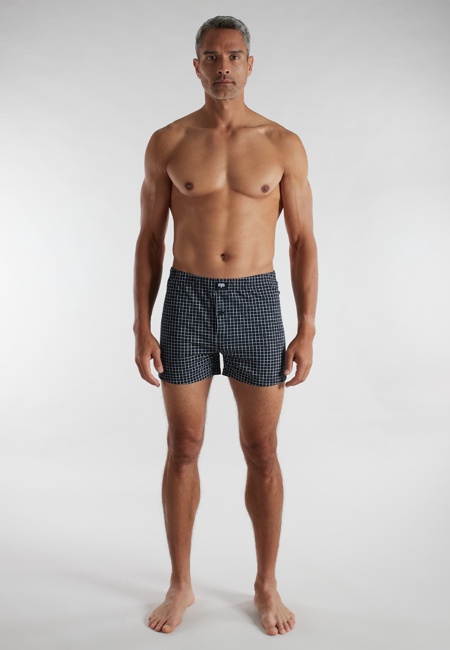 Herren Boxershort blau längsgestreift 2er Pack