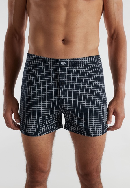 Herren Boxershort blau längsgestreift 2er Pack