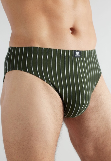 CECEBA Herren Slip grün längsgestreift 3er Pack
