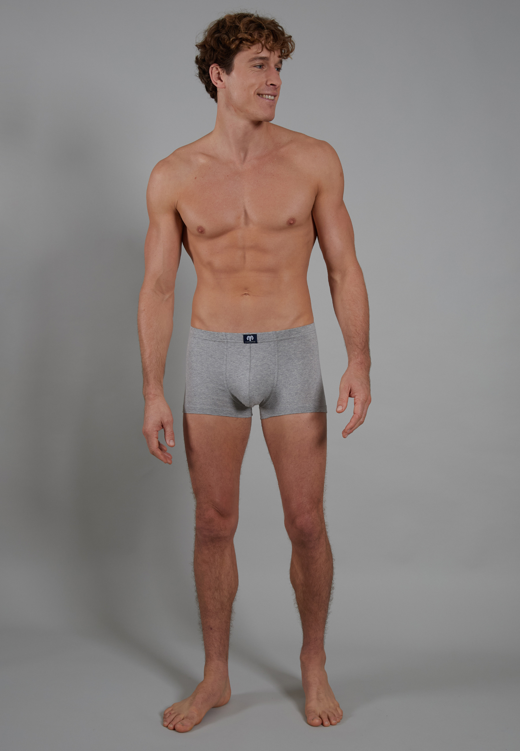 Herren Short-Pants grau uni 2er Pack