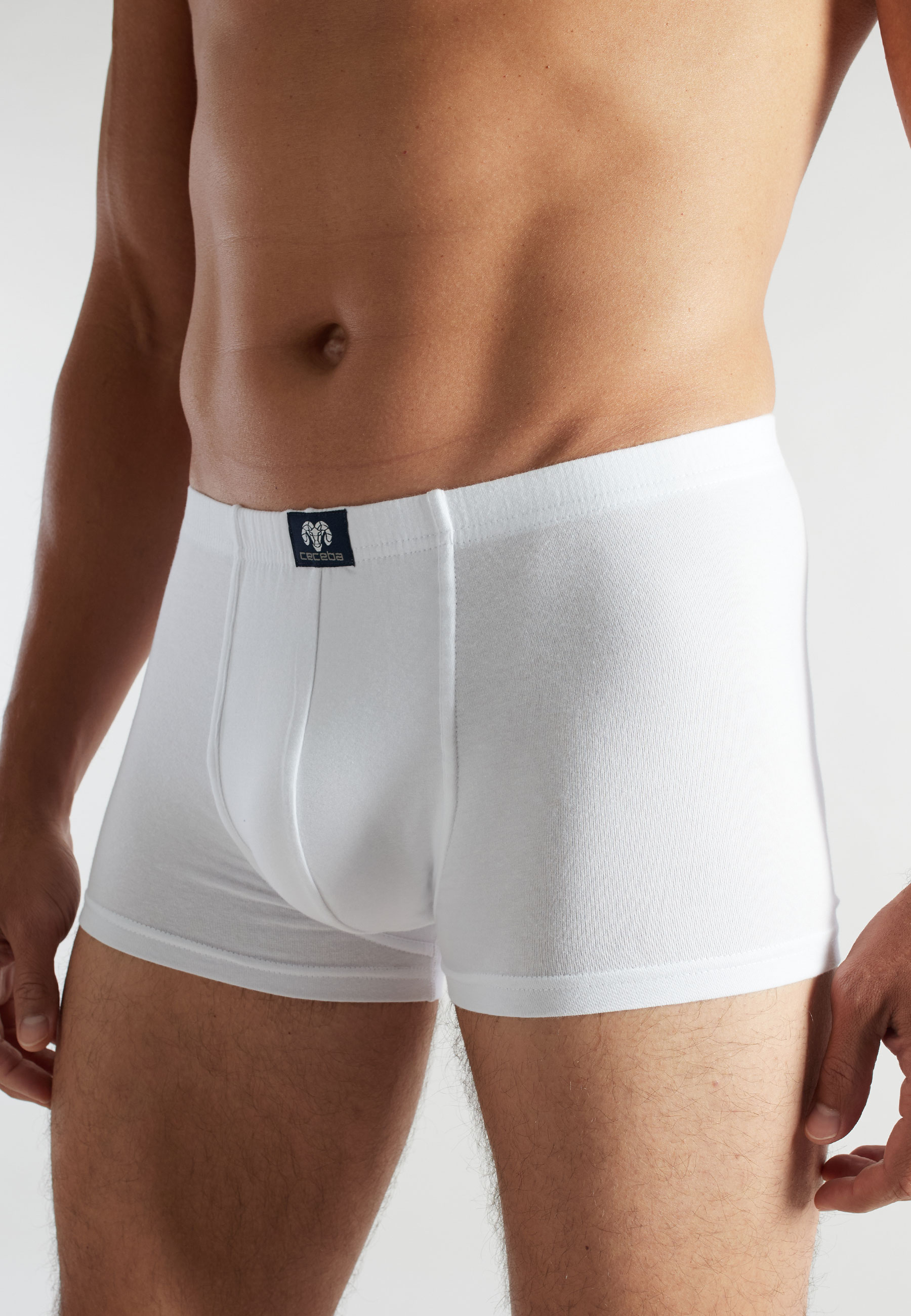 Herren Short-Pants weiß uni 2er Pack