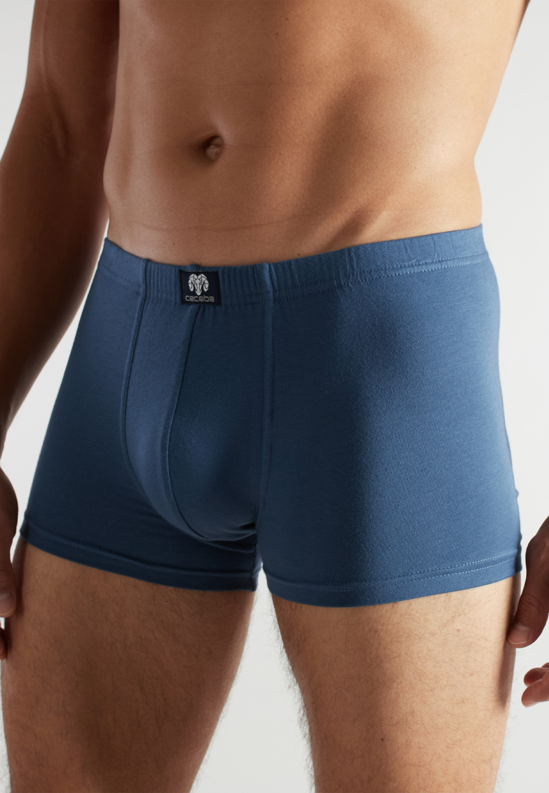 Herren Short-Pants blau uni 2er Pack