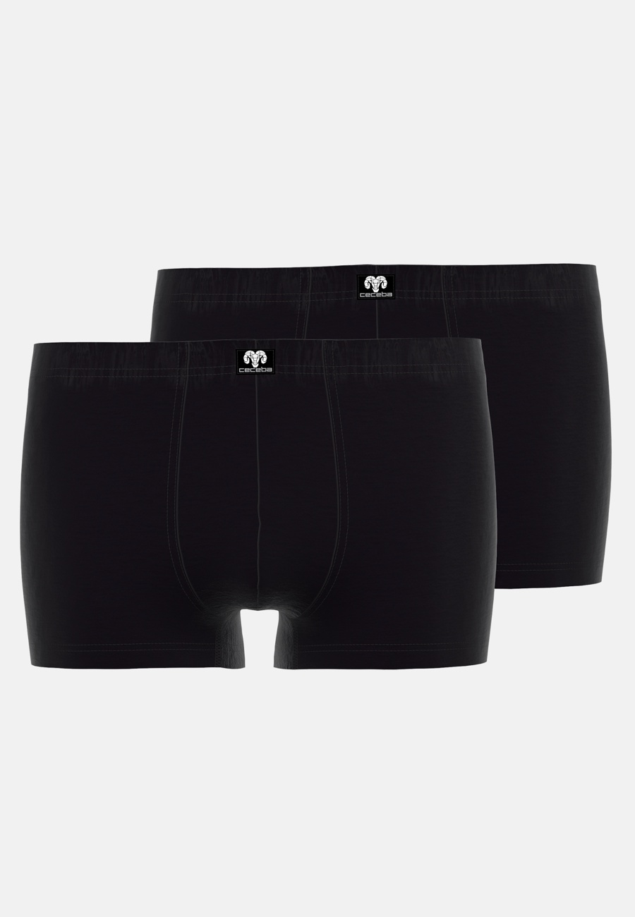 Herren Short-Pants schwarz uni 2er Pack