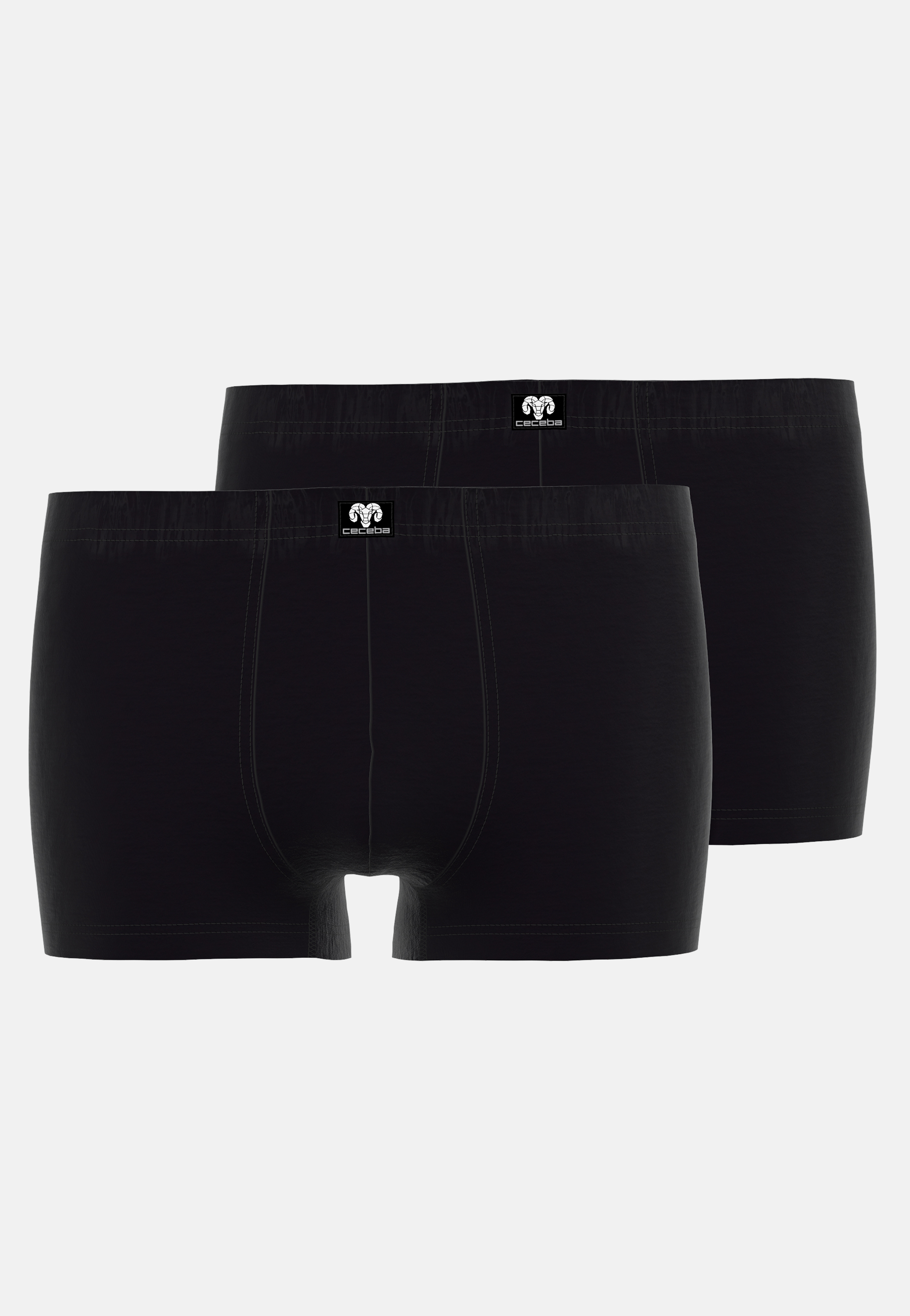Herren Short-Pants schwarz uni 2er Pack