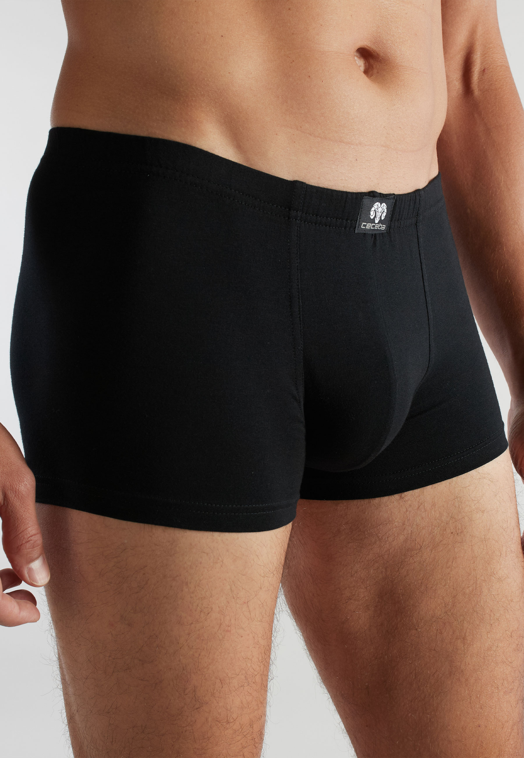 Herren Short-Pants schwarz uni 2er Pack