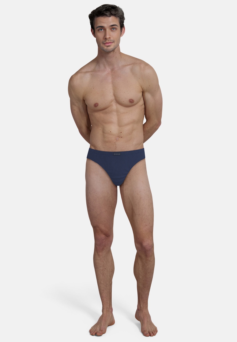 TOM TAILOR Herren Slip blau längsgestreift