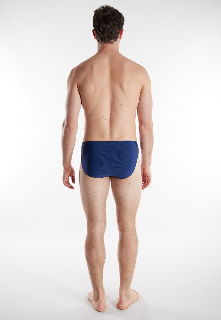 TOM TAILOR Herren Slip blau längsgestreift