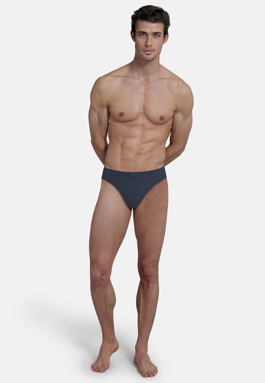 TOM TAILOR Herren Slip blau längsgestreift