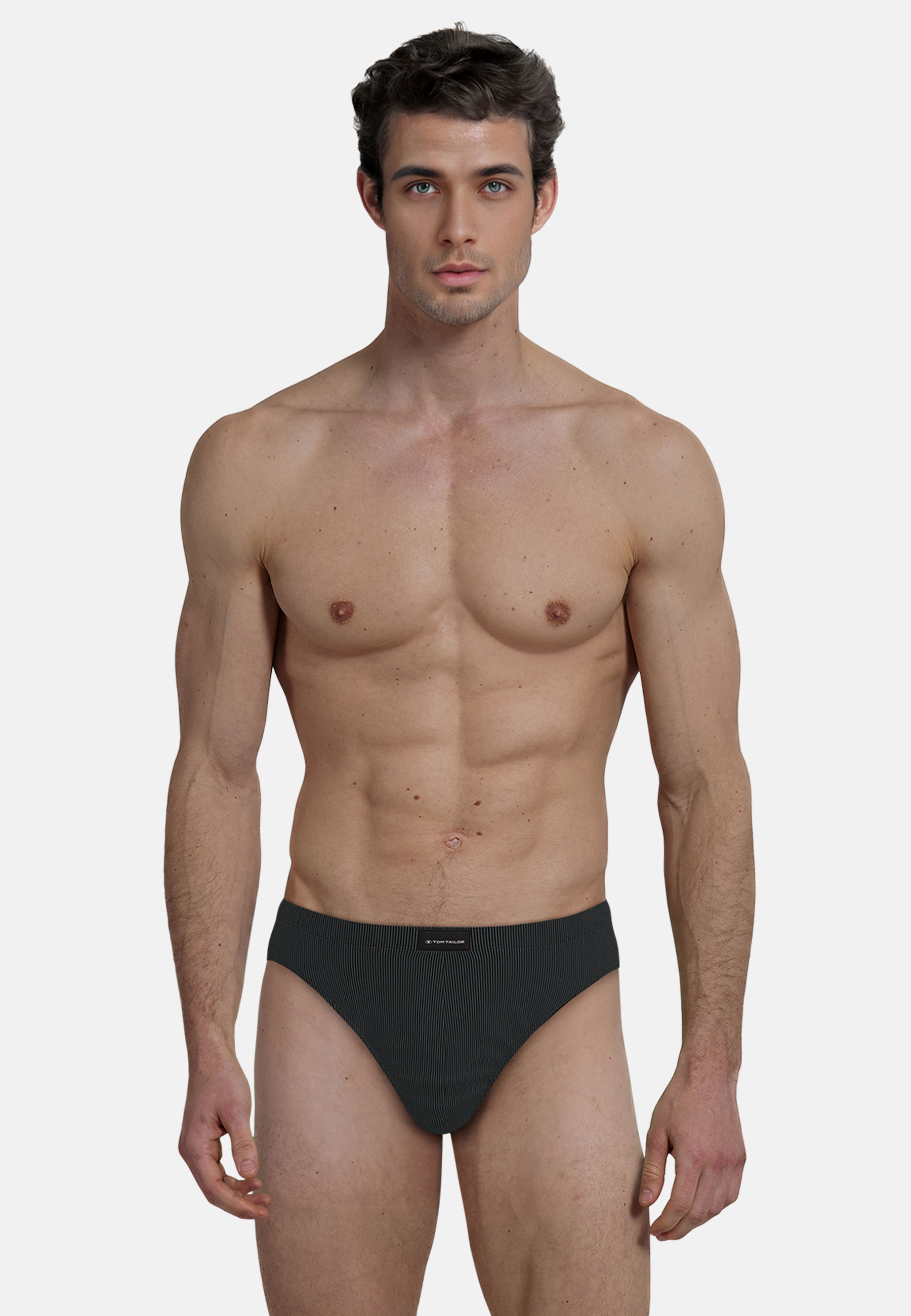 TOM TAILOR Herren Slip schwarz längsgestreift
