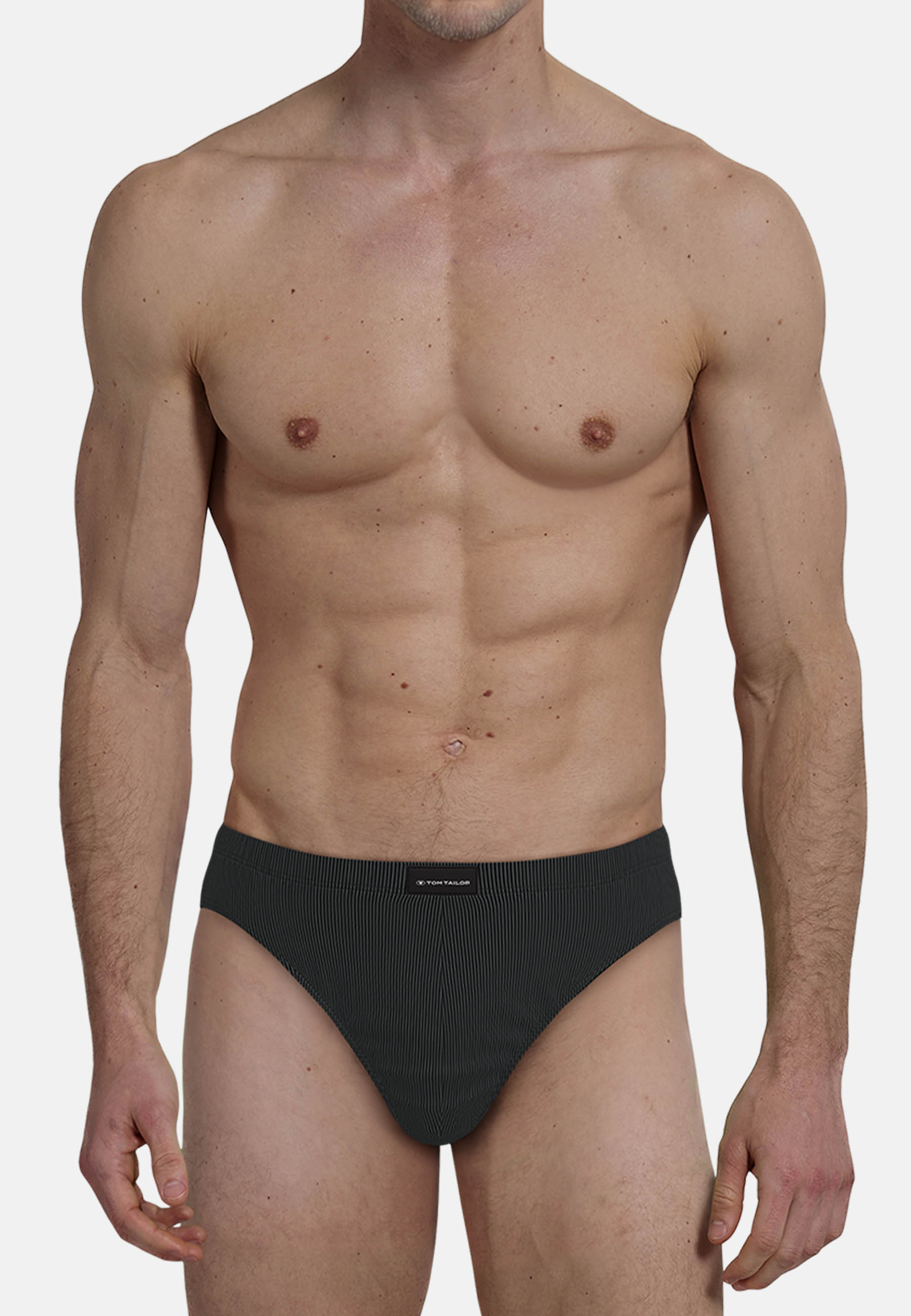 TOM TAILOR Herren Slip schwarz längsgestreift