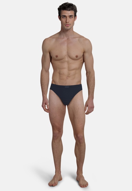 Herren Mini-Slip blau uni 5er Pack