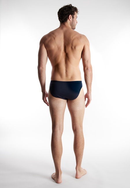 Herren Mini-Slip blau uni 5er Pack