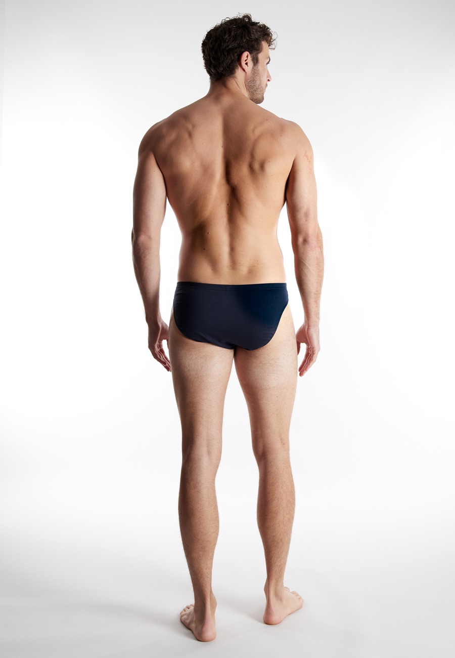 Herren Mini-Slip blau uni 5er Pack