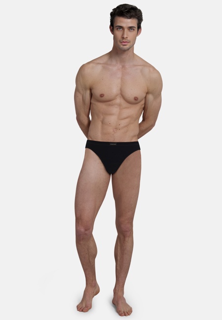 Herren Mini-Slip schwarz uni 5er Pack