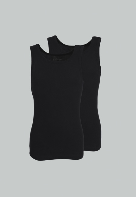 Herren Tank-Top schwarz uni 2er Pack