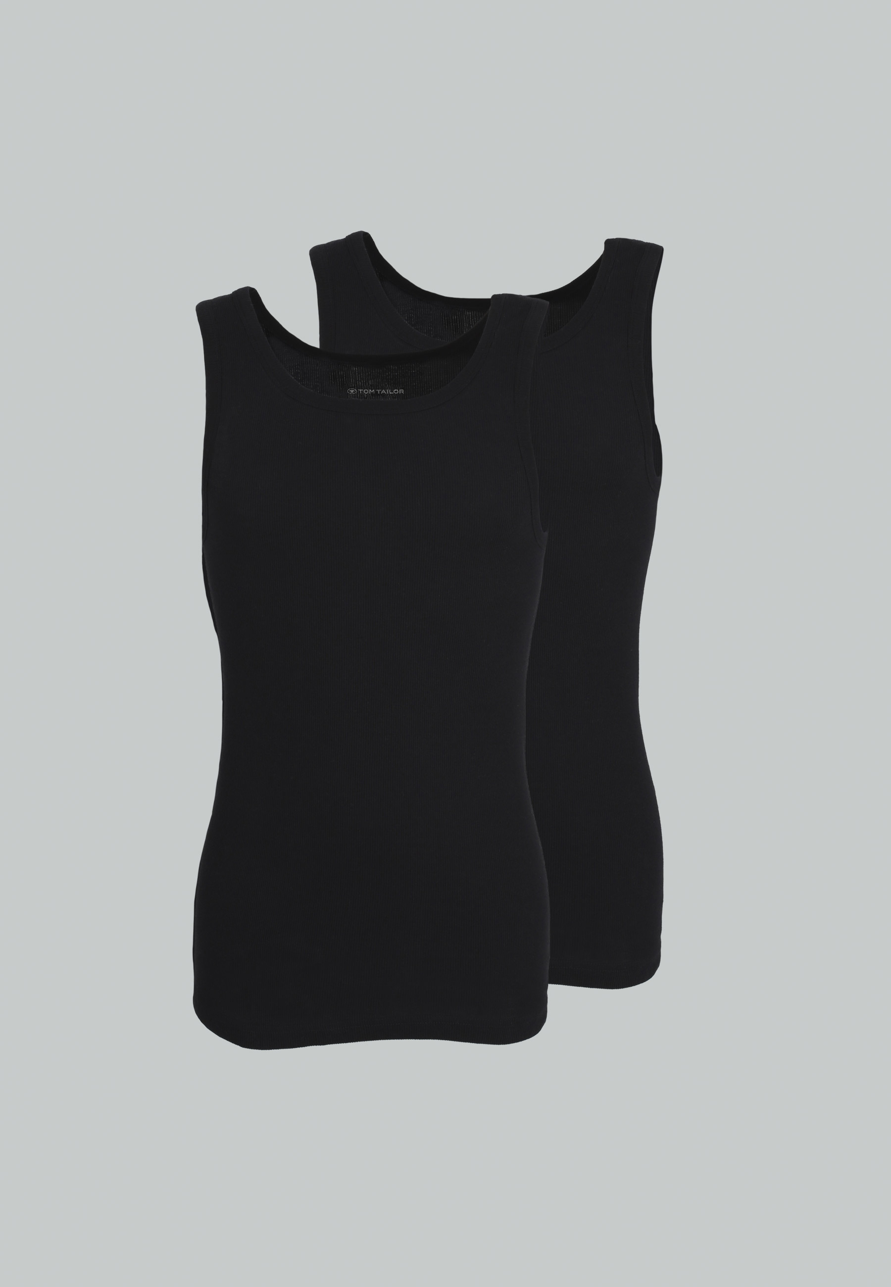 Herren Tank-Top schwarz uni 2er Pack