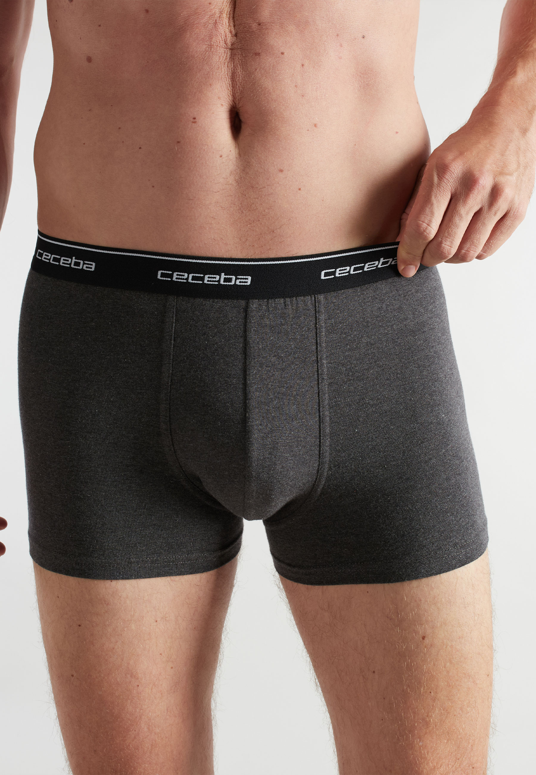 CECEBA Herren Pants grau uni 2er Pack