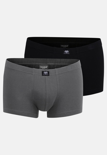 CECEBA Herren Pants grau uni 2er Pack