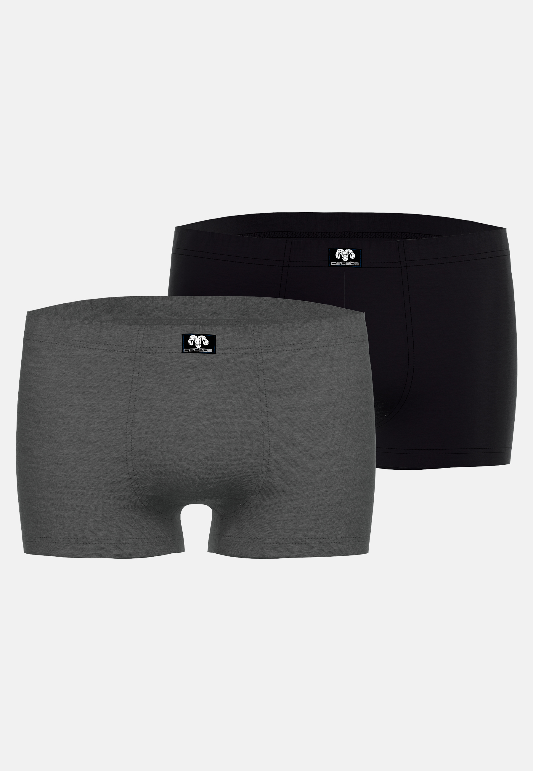 CECEBA Herren Pants grau uni 2er Pack