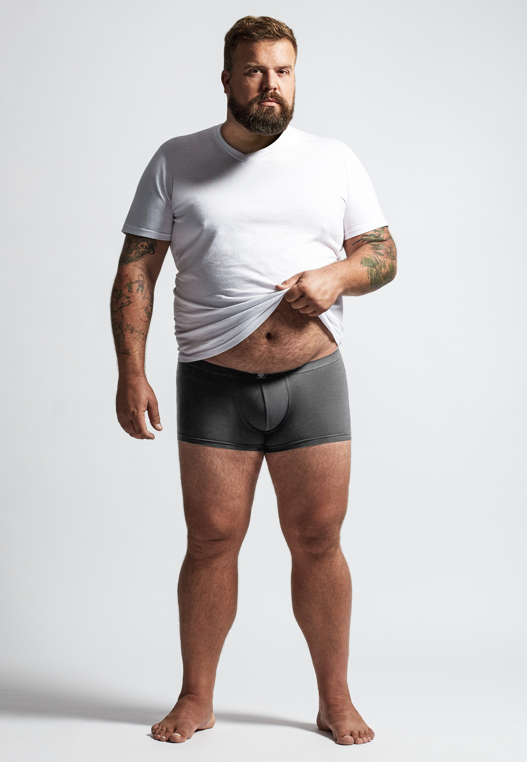 CECEBA Herren Pants grau uni 2er Pack