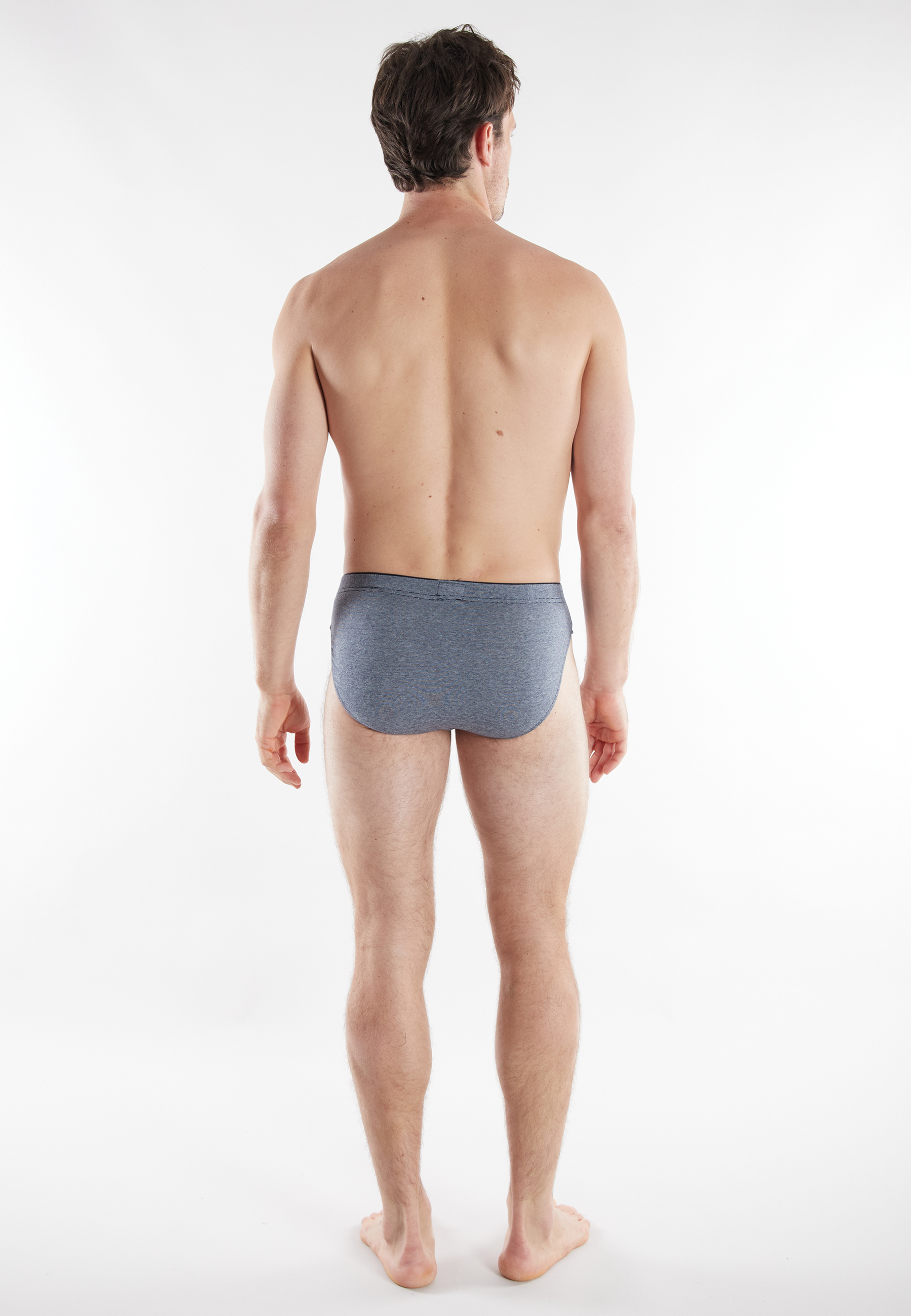 Herren Sport-Slip blau quergestreift 2er Pack