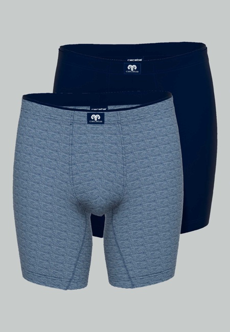 Herren Cyclist blau quergestreift 2er Pack
