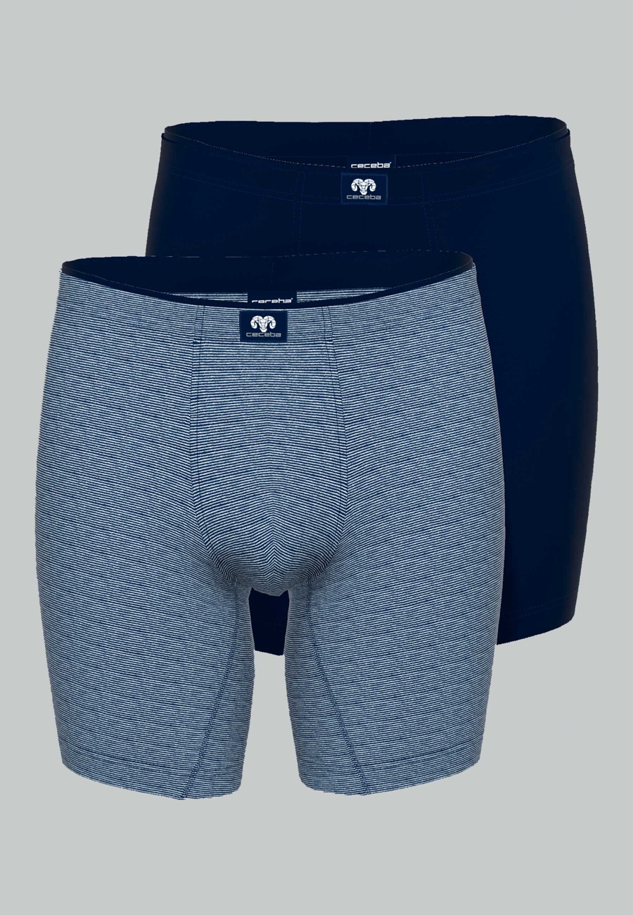 Herren Cyclist blau quergestreift 2er Pack