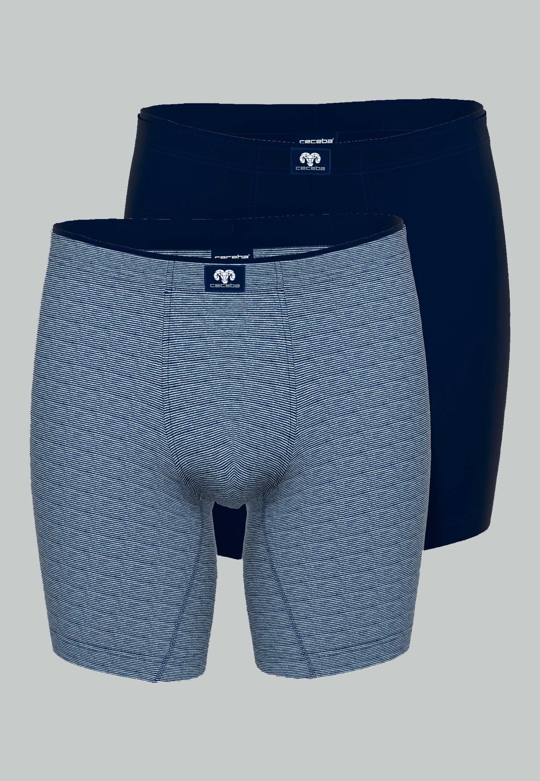 Herren Cyclist blau quergestreift 2er Pack
