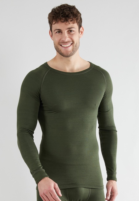 CECEBA Herren Longsleeve grün uni