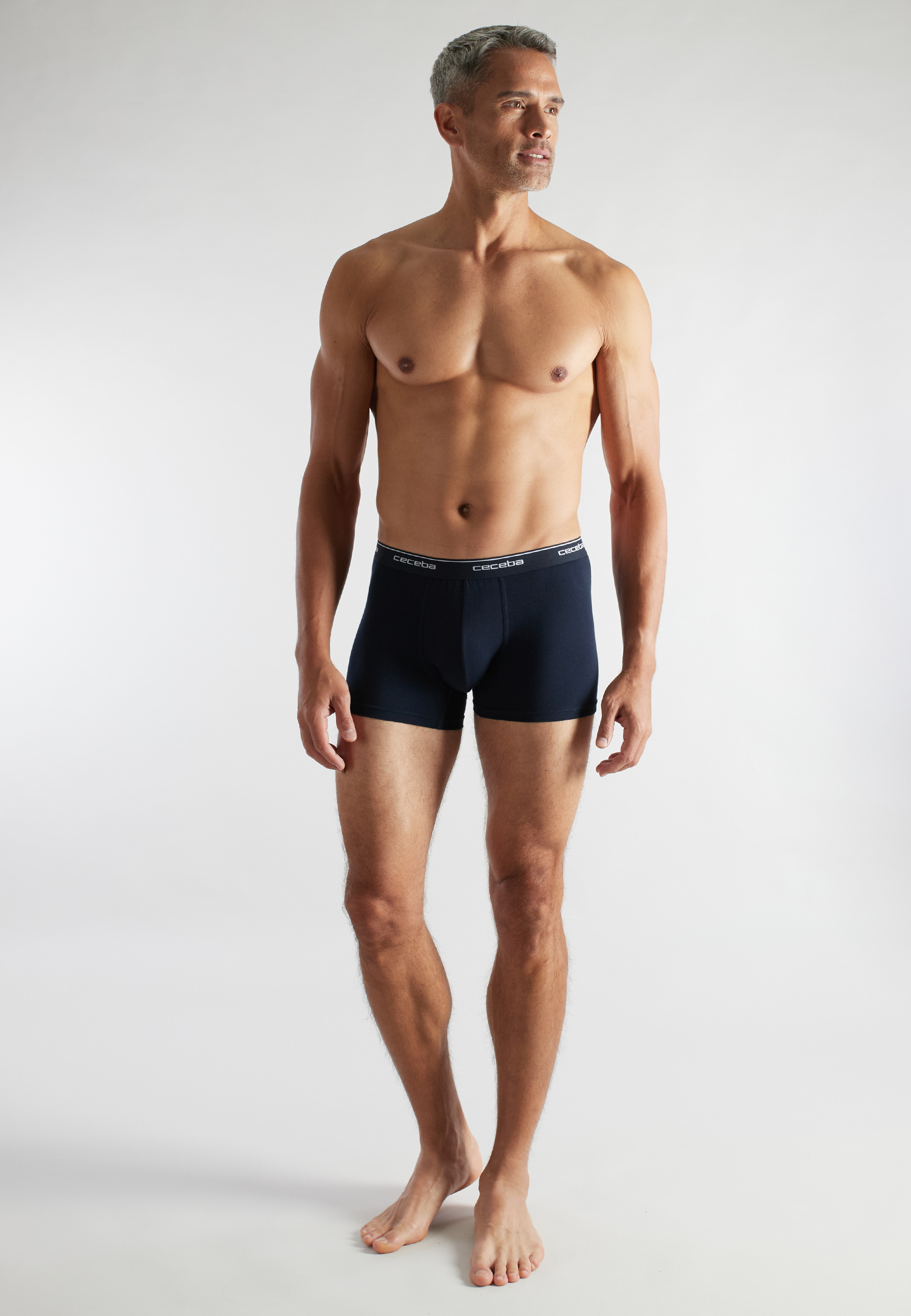 CECEBA Herren Pants blau uni 4er Pack
