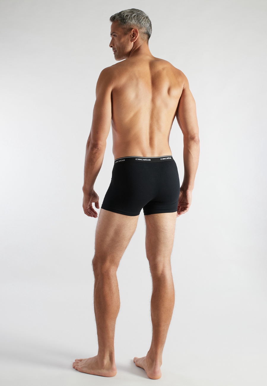 CECEBA Herren Pants schwarz uni 4er Pack