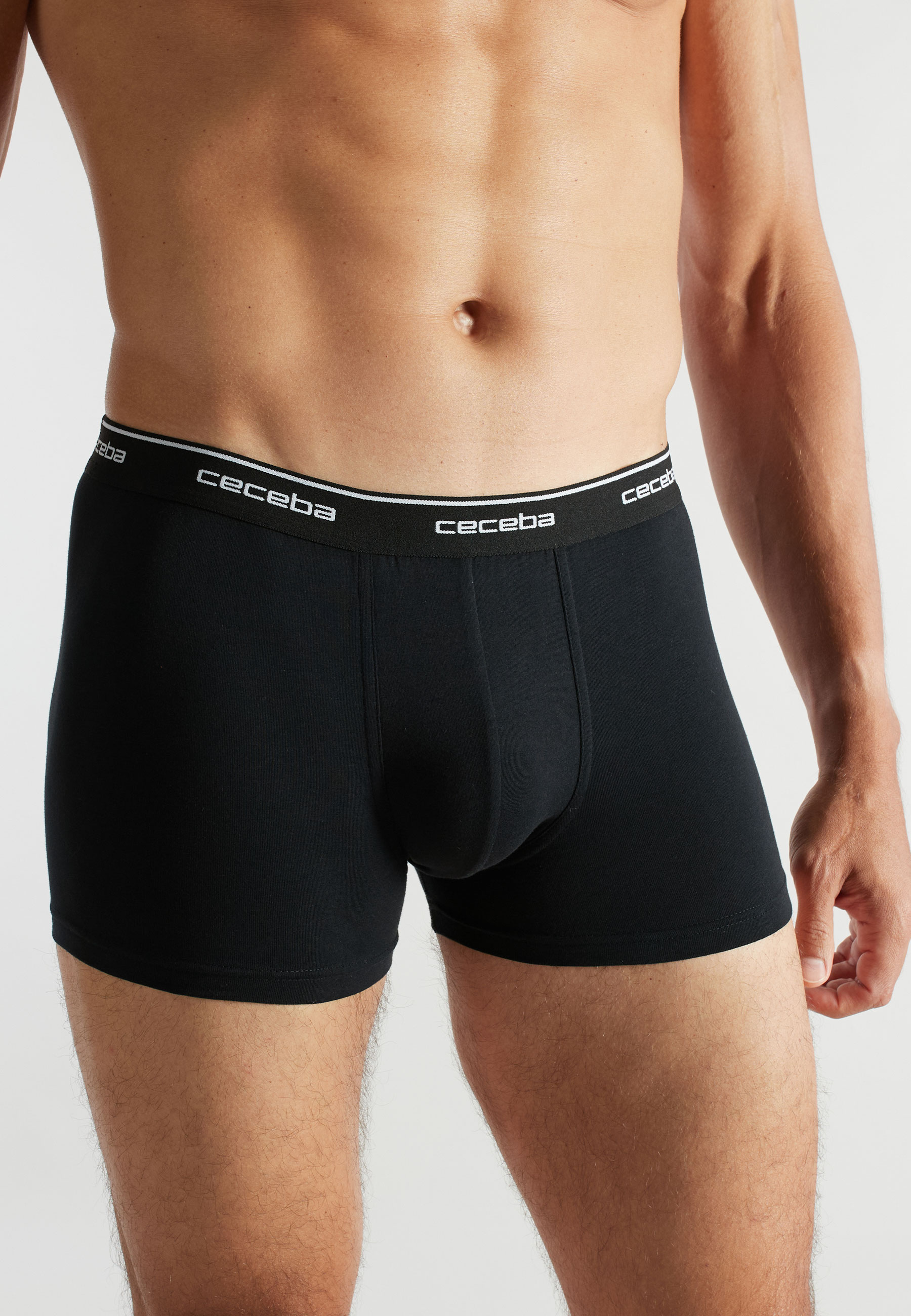 CECEBA Herren Pants schwarz uni 4er Pack