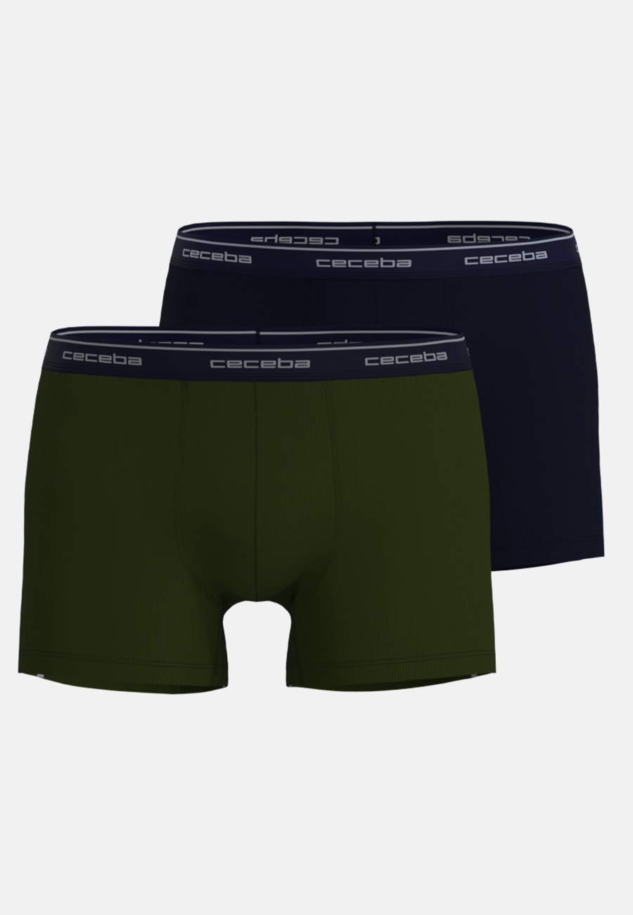 CECEBA Herren Pants grün uni 2er Pack