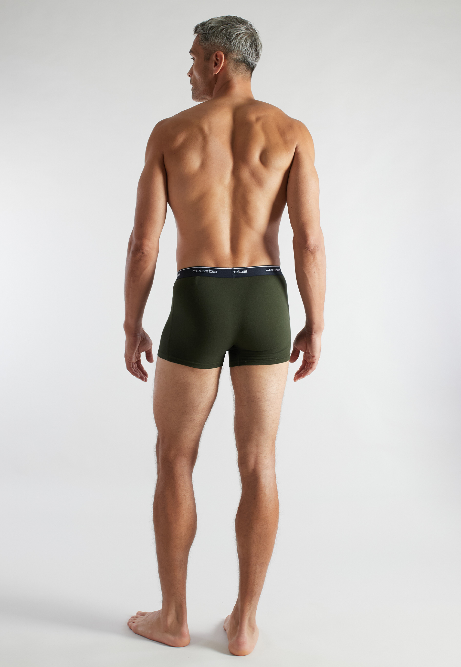 CECEBA Herren Pants grün uni 2er Pack