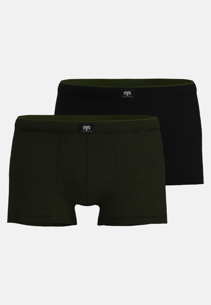CECEBA Herren Pants grün quergestreift 2er Pack