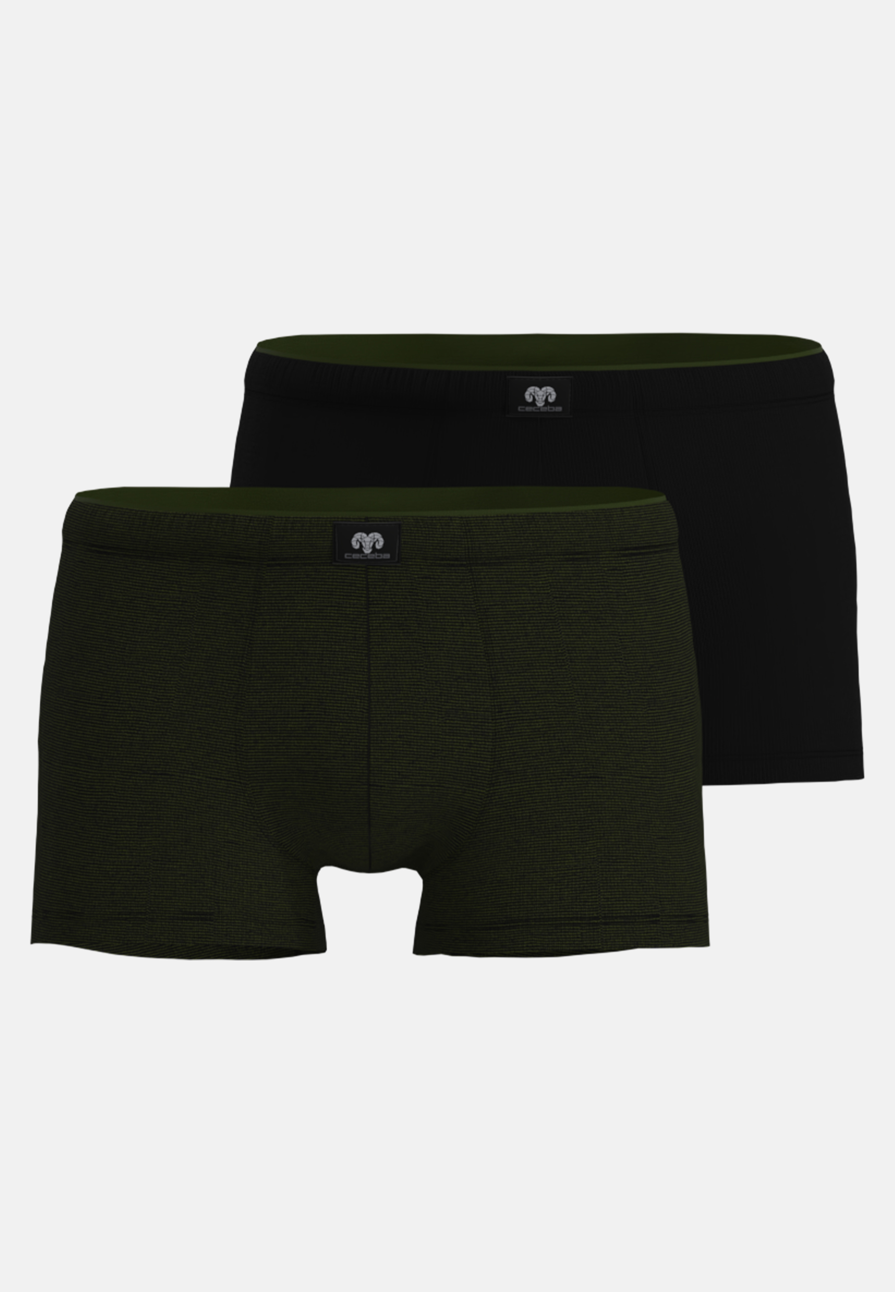 CECEBA Herren Pants grün quergestreift 2er Pack