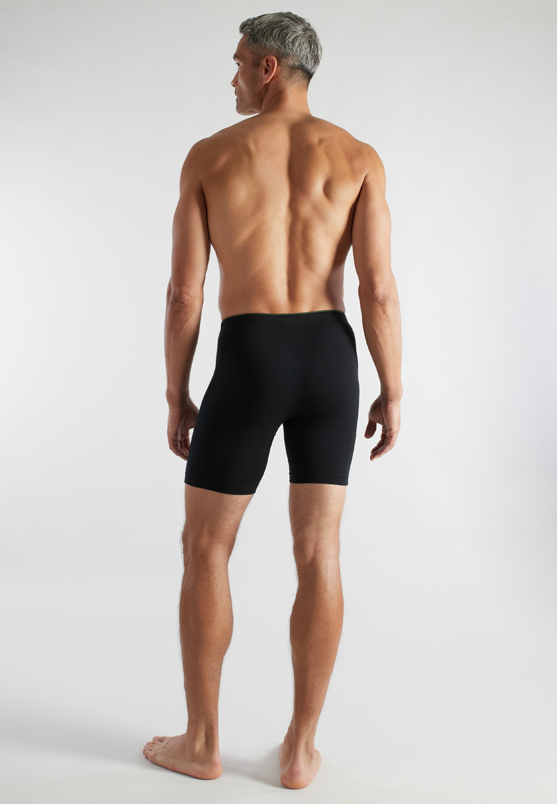 CECEBA Herren Long-Pants grün quergestreift 2er Pack