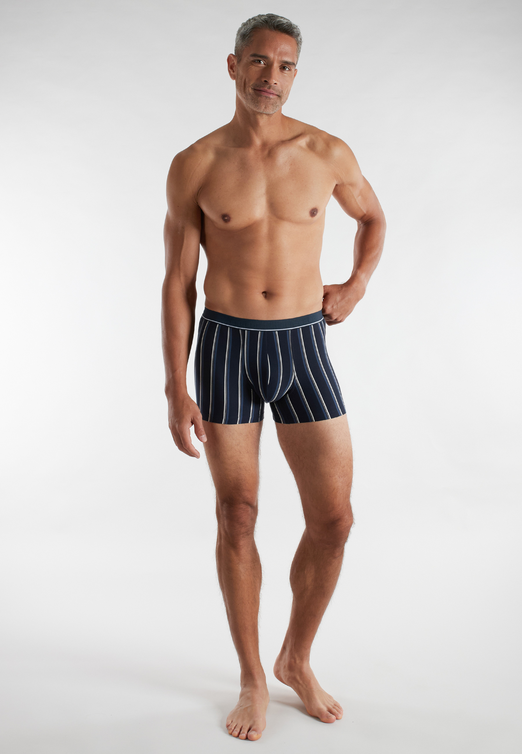 CECEBA Herren Pants blau längsgestreift 2er Pack