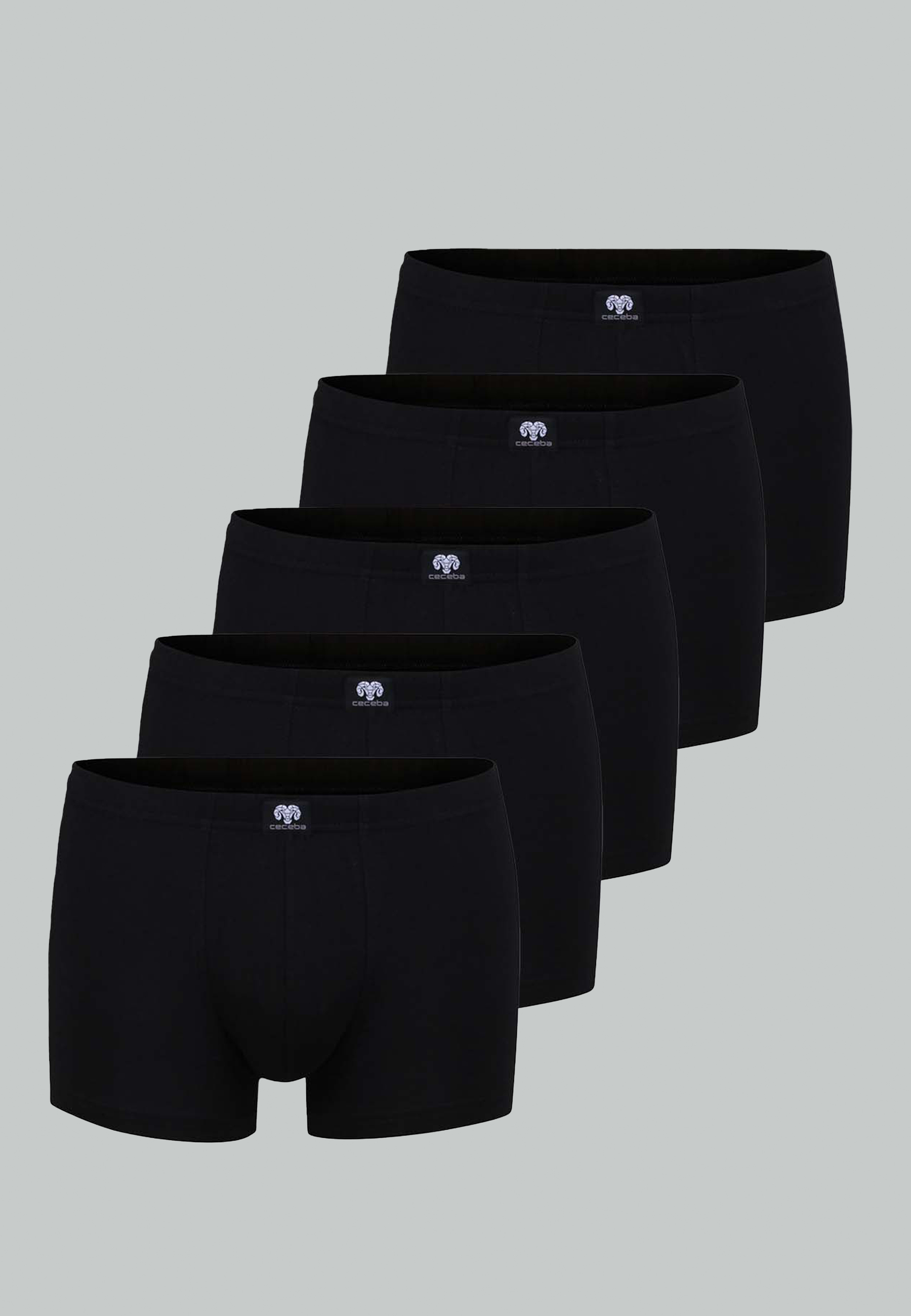 CECEBA Herren Pants schwarz uni 10er Pack