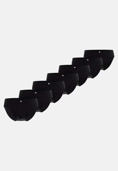 CECEBA Herren Sport-Slip schwarz uni 7er Pack