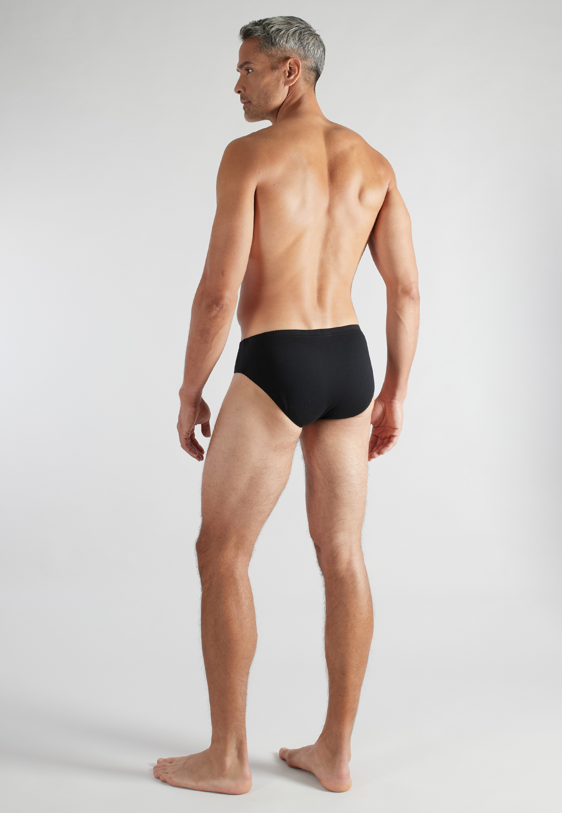 CECEBA Herren Sport-Slip schwarz uni 7er Pack