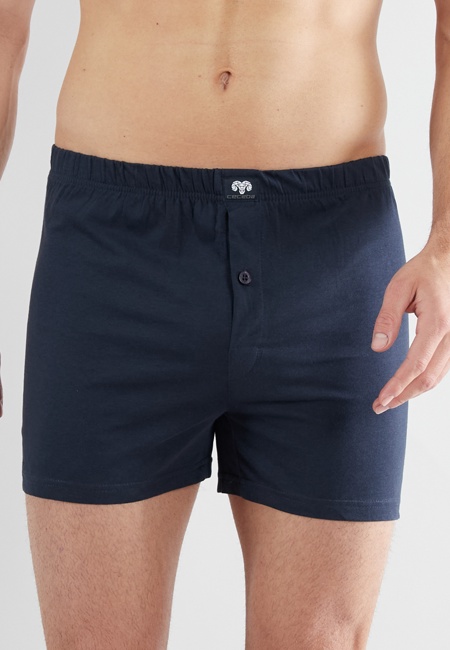 CECEBA Herren Boxershort blau uni 5er Pack