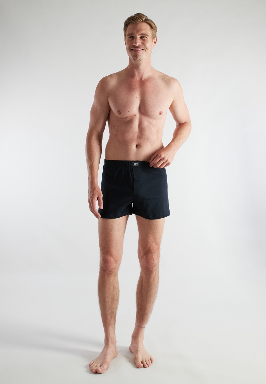 CECEBA Herren Boxershort schwarz uni 5er Pack