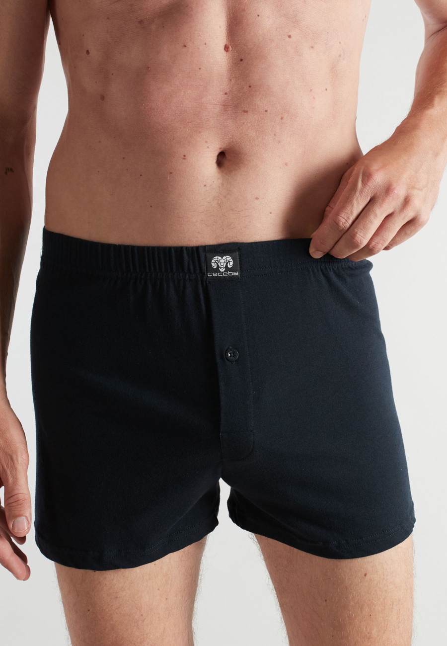 CECEBA Herren Boxershort schwarz uni 5er Pack