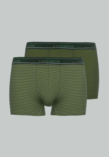 CECEBA Herren Pants grün quergestreift 2er Pack
