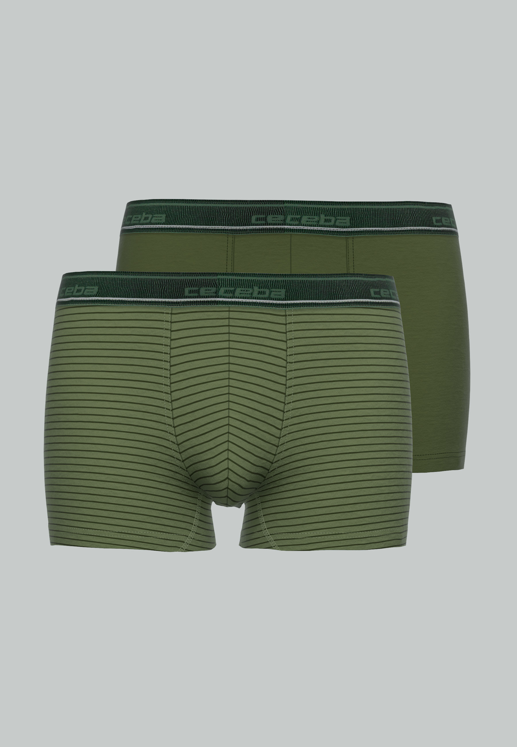 CECEBA Herren Pants grün quergestreift 2er Pack