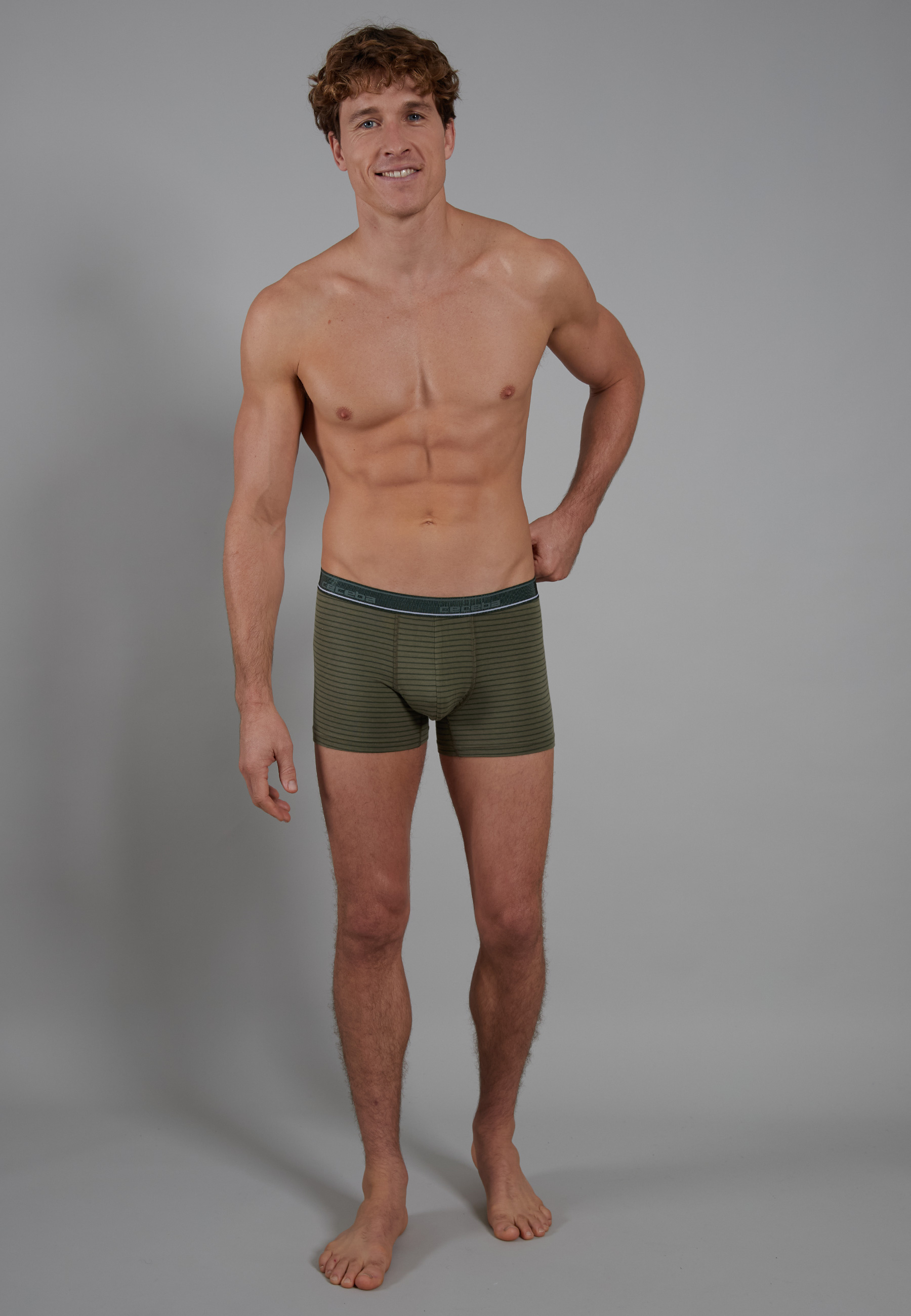 CECEBA Herren Pants grün quergestreift 2er Pack
